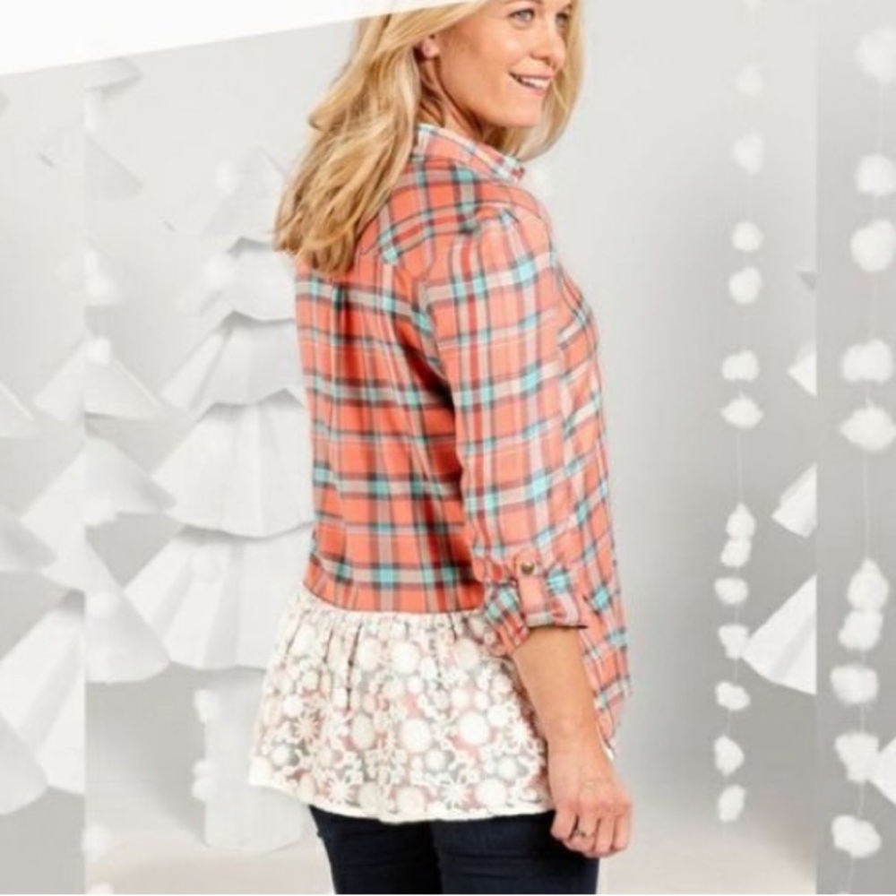 Matilda Jane tunic top plaid size S